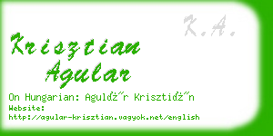 krisztian agular business card